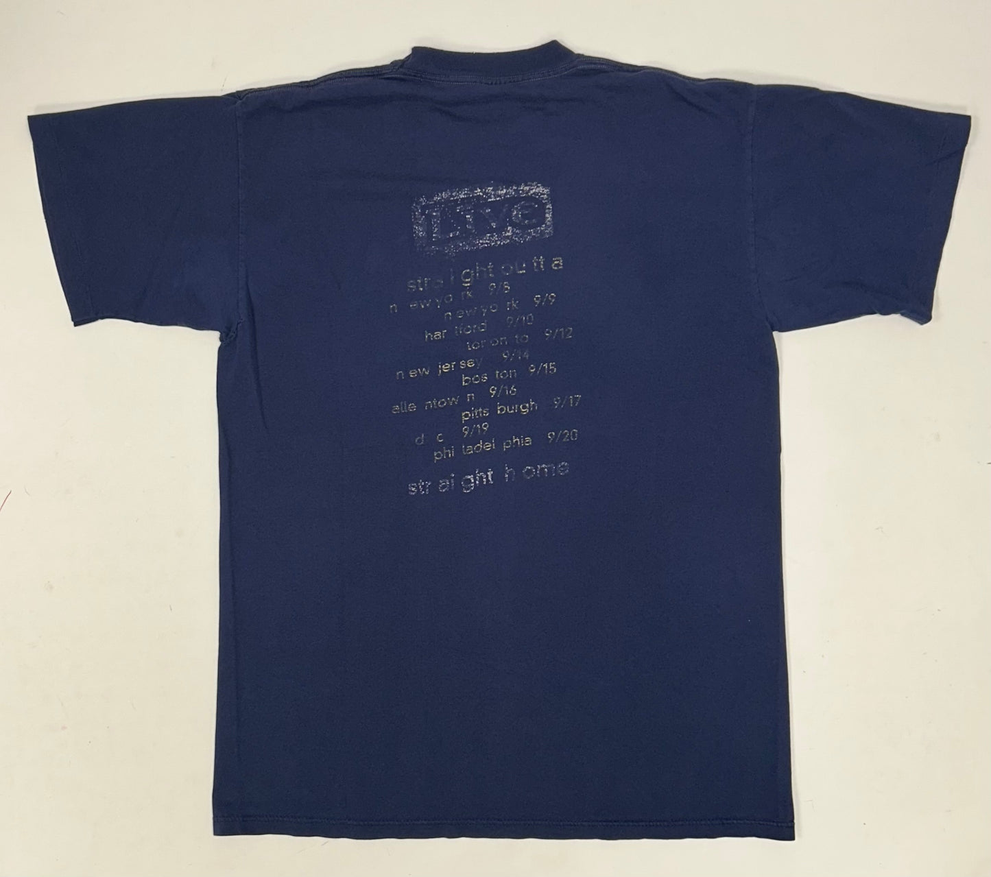 Vintage Live Straight Outta York Tour 1994 Music Shirt Brockum M/L Fit 20.25x27.5 Inches Perfectly Worn In As Is
