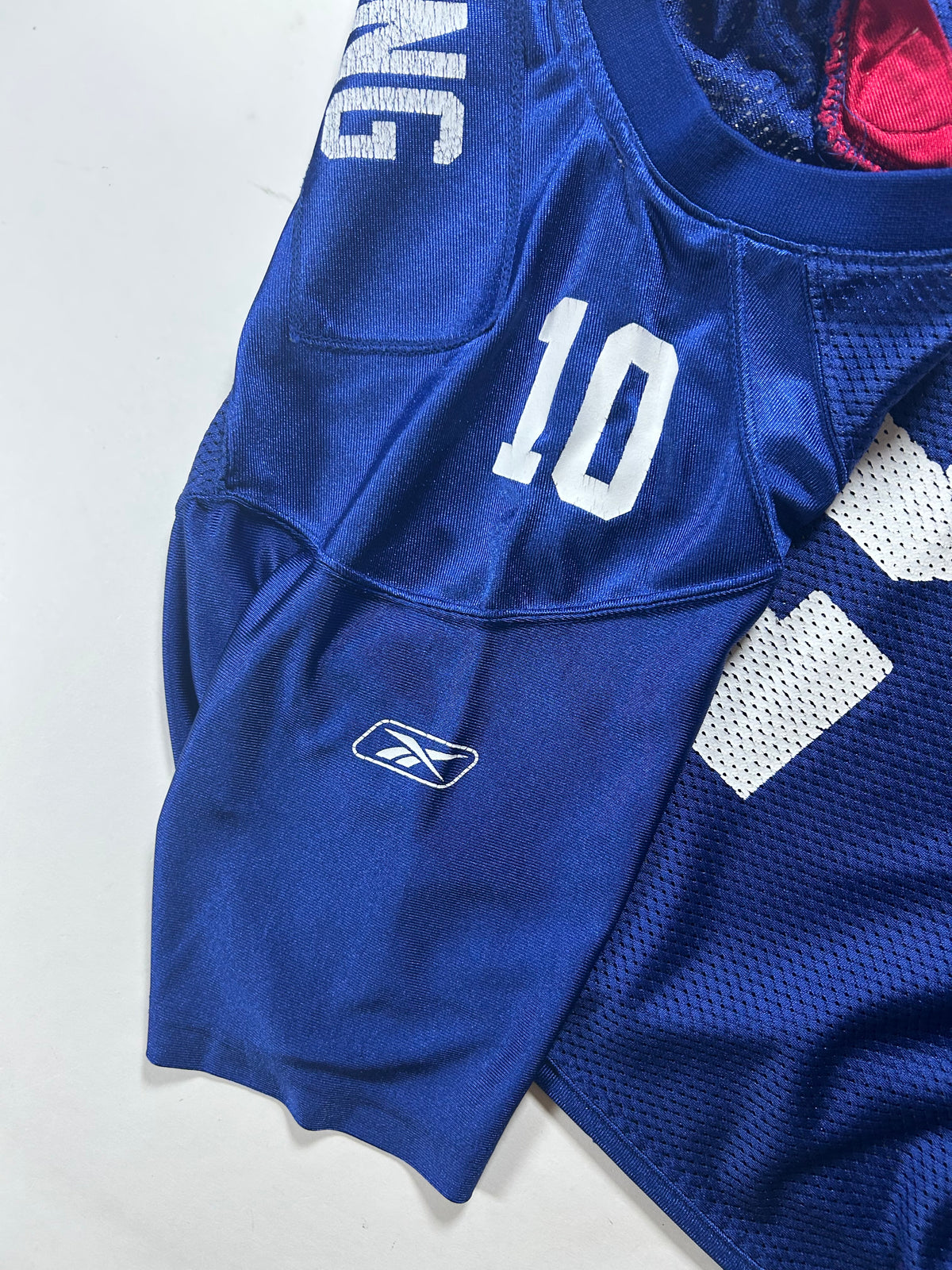 Reebok New York Giants Eli Manning NFL Jersey Blue Youth Size XL Adult Small Fit 21x28.25/30.75 Inches