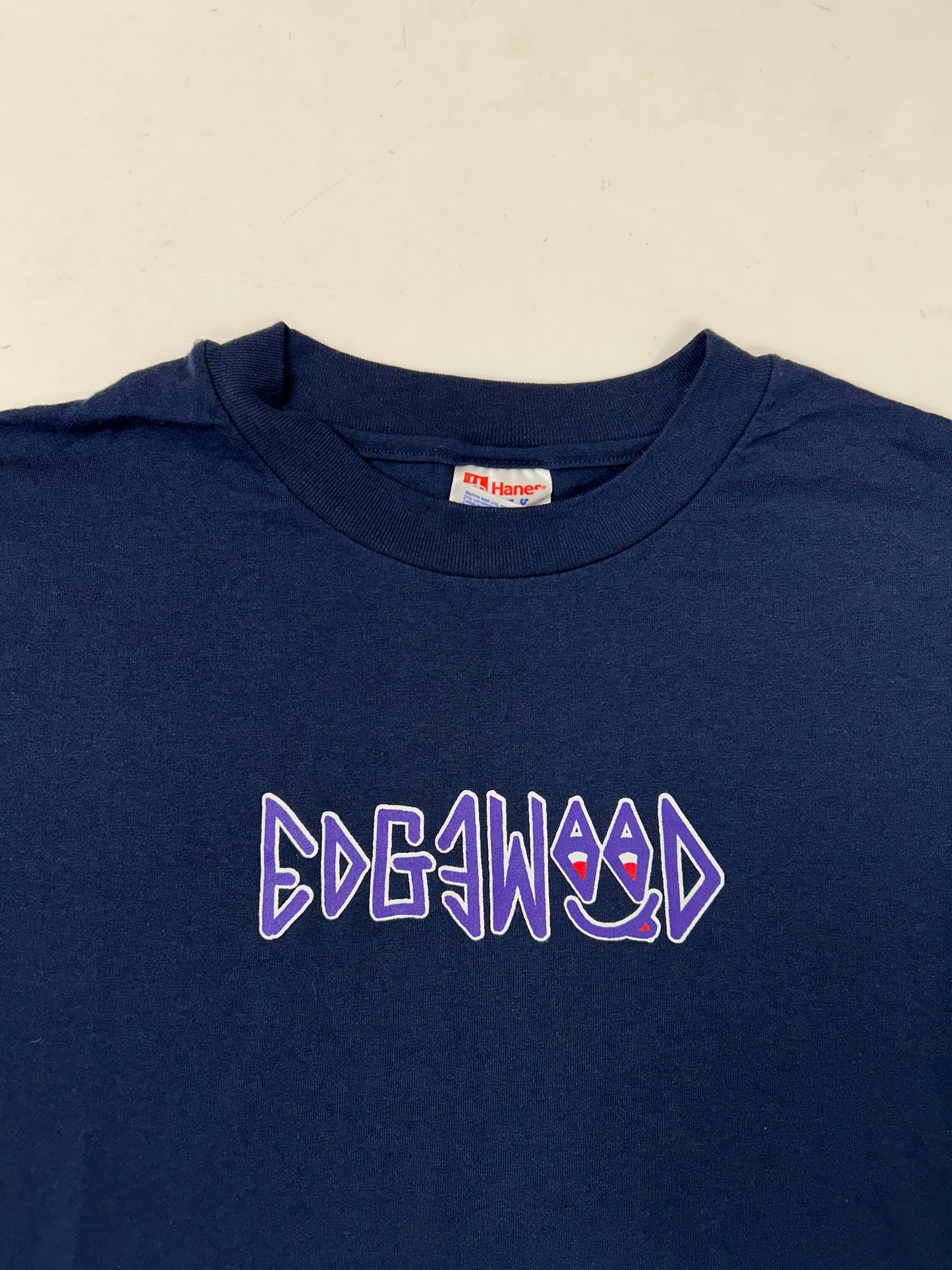 Edgewood NJ first edition “Deeper Than The Roots.” Tee 3XL 28.5x30.25 Inches Hanes Heavyweight 50/50 Blend Navy Blue