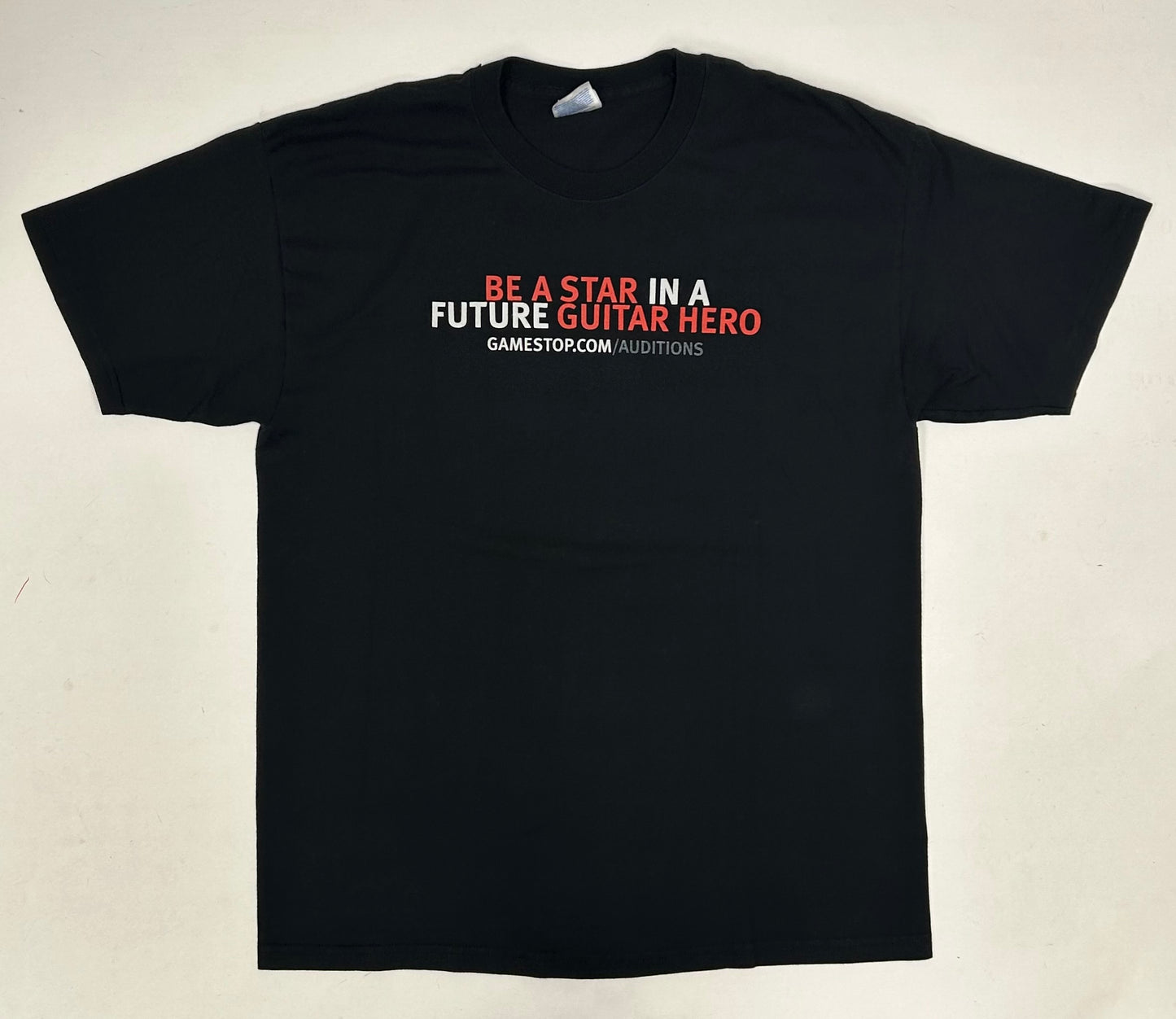 Vintage GameStop Guitar Hero World Tour Tee Large 21.25x29 Inches