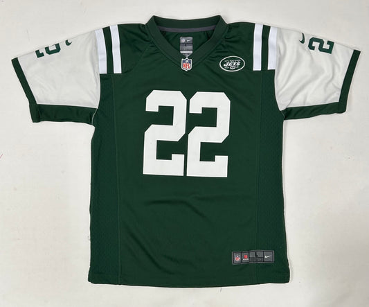 Matt Forté #22 New York Jets NFL Nike Green Football Jersey Youth Size L 14/16 19.25x26.5 Inches