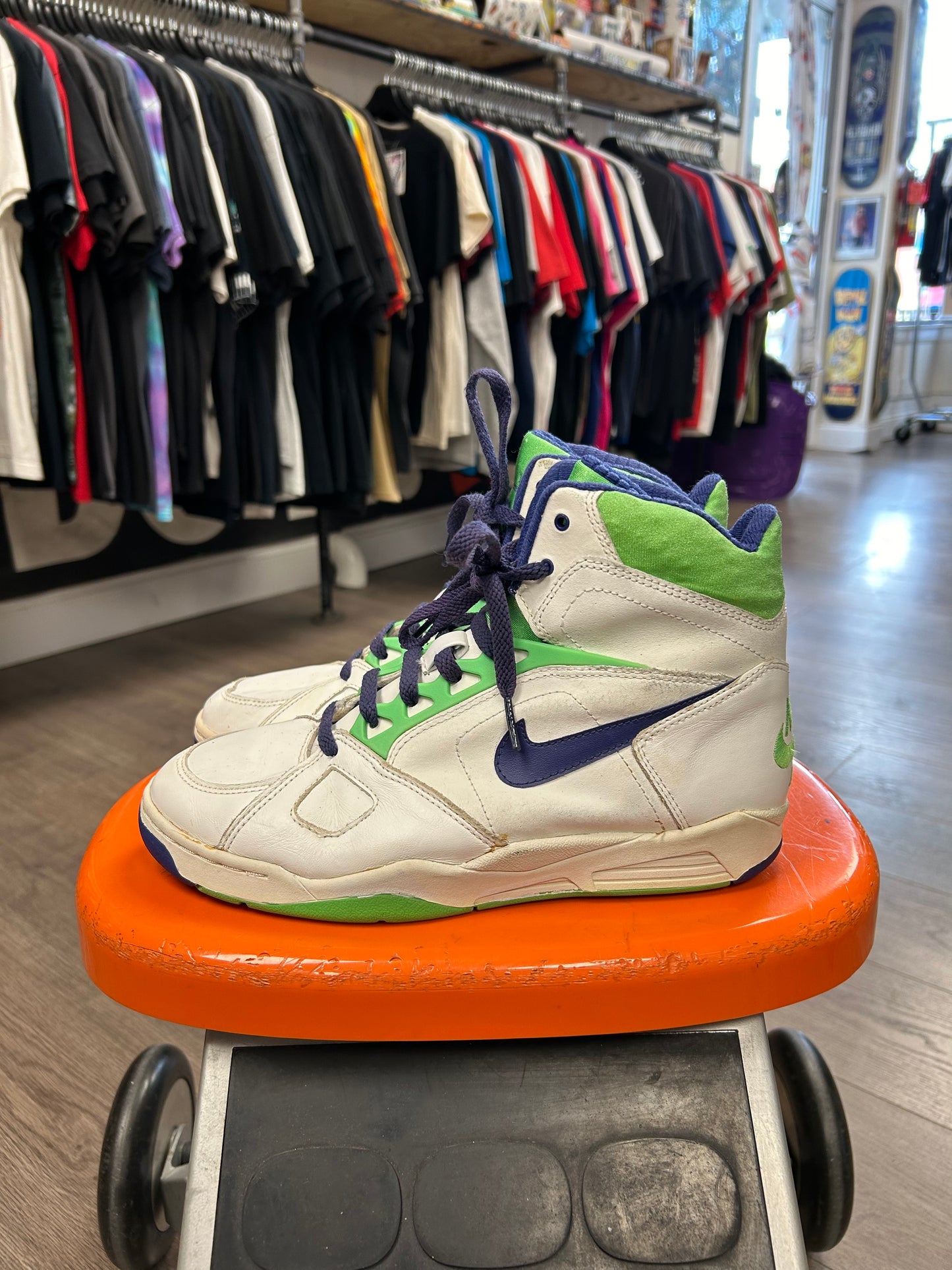 Vintage Nike Air Sabre Flight High 8.5 Basketball Sneaker 1991 As Is 910204 PF