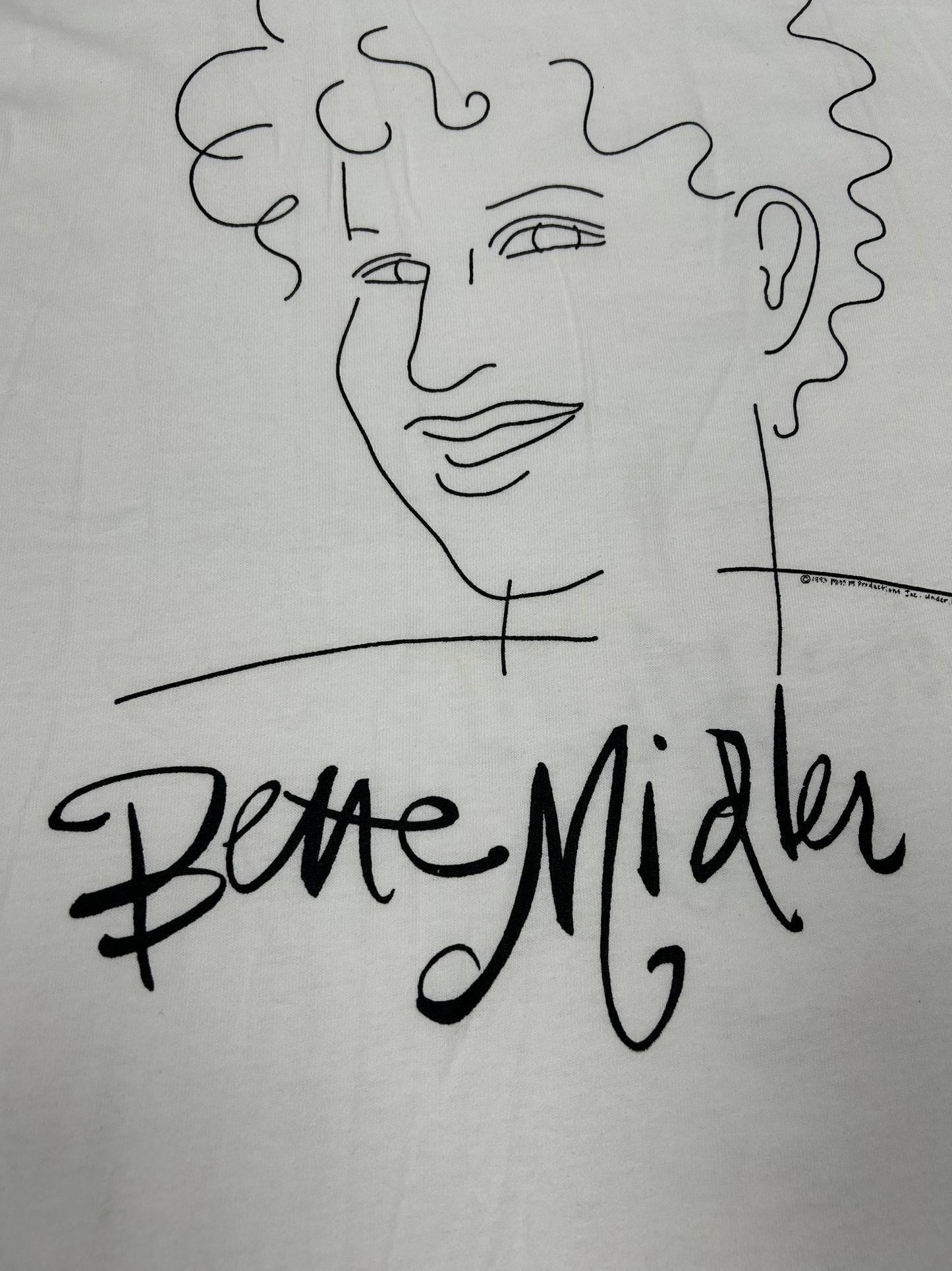 Vintage Bette Midler Experience The Devine Tour 1993 Tee Large 22x32.5 Inches