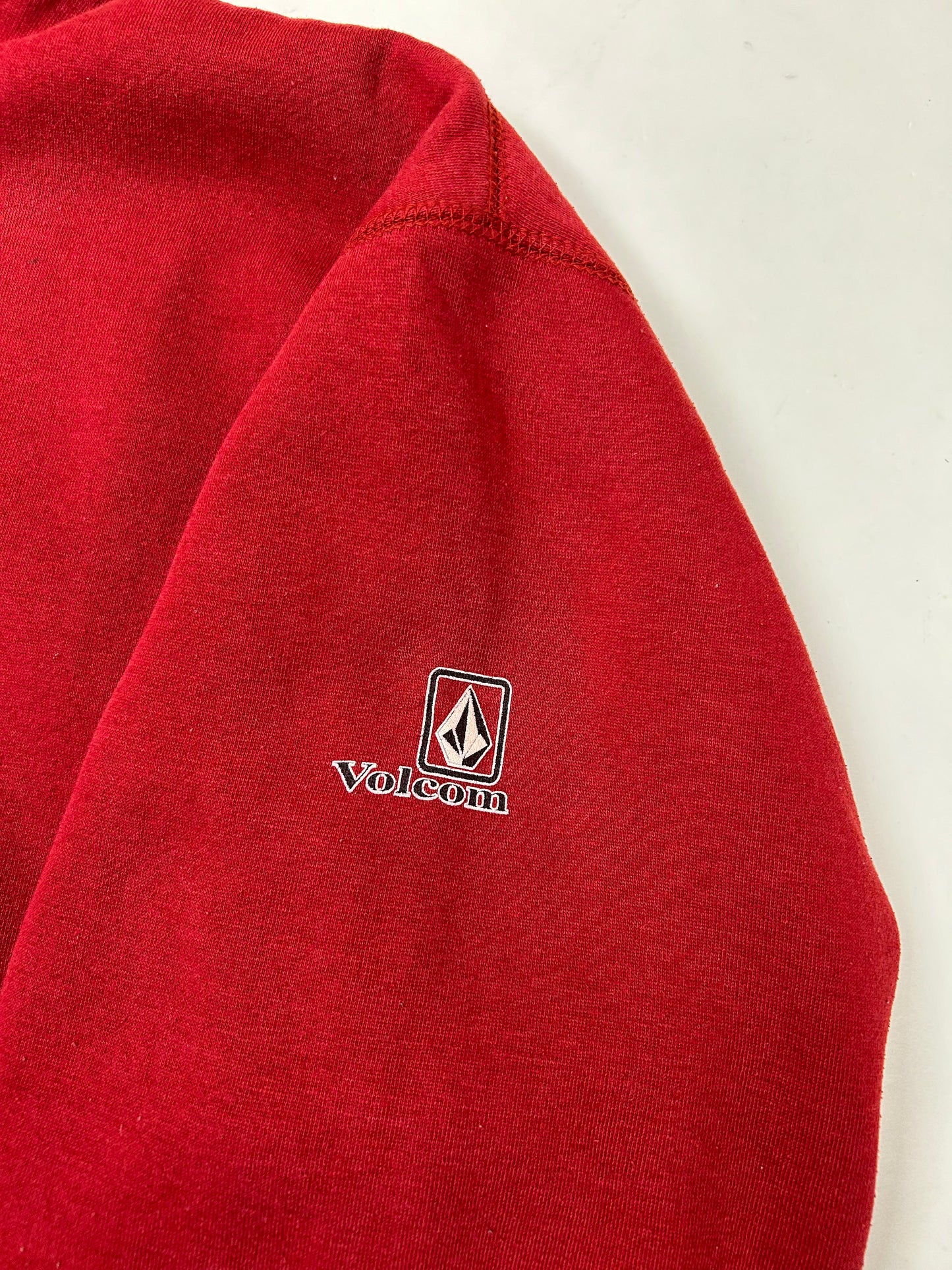 Vintage Volcom Stone The Only Constant Is Change Skate Surf Brand Hooded Sweatshirt Large 25.5x28.25 Inches Maroon