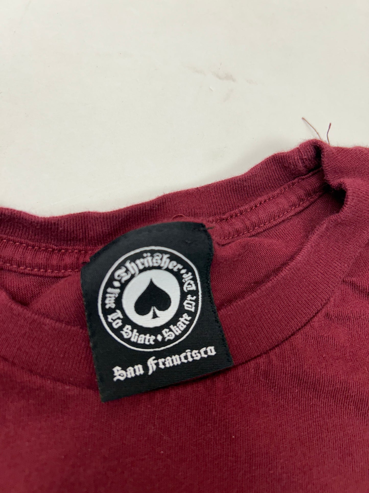 Thrasher Magazine Skateboard Mag Tee XS 14.75x25.5 Inches Maroon