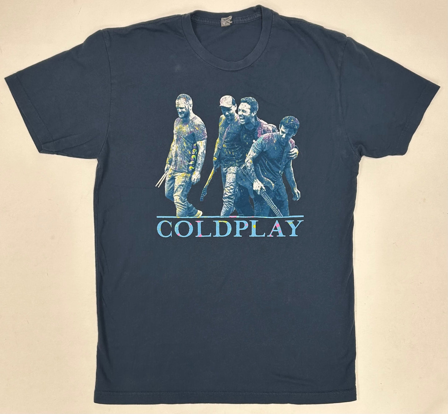 2016 Coldplay A Head Fill Of Dreams World Tour Tee Medium 19.25x27.75 Inches