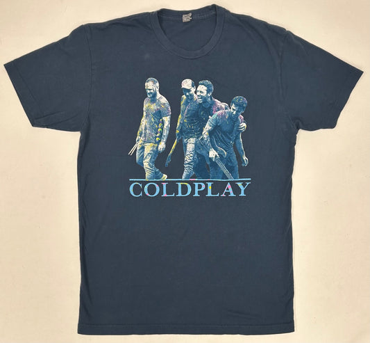 2016 Coldplay A Head Fill Of Dreams World Tour Tee Medium 19.25x27.75 Inches