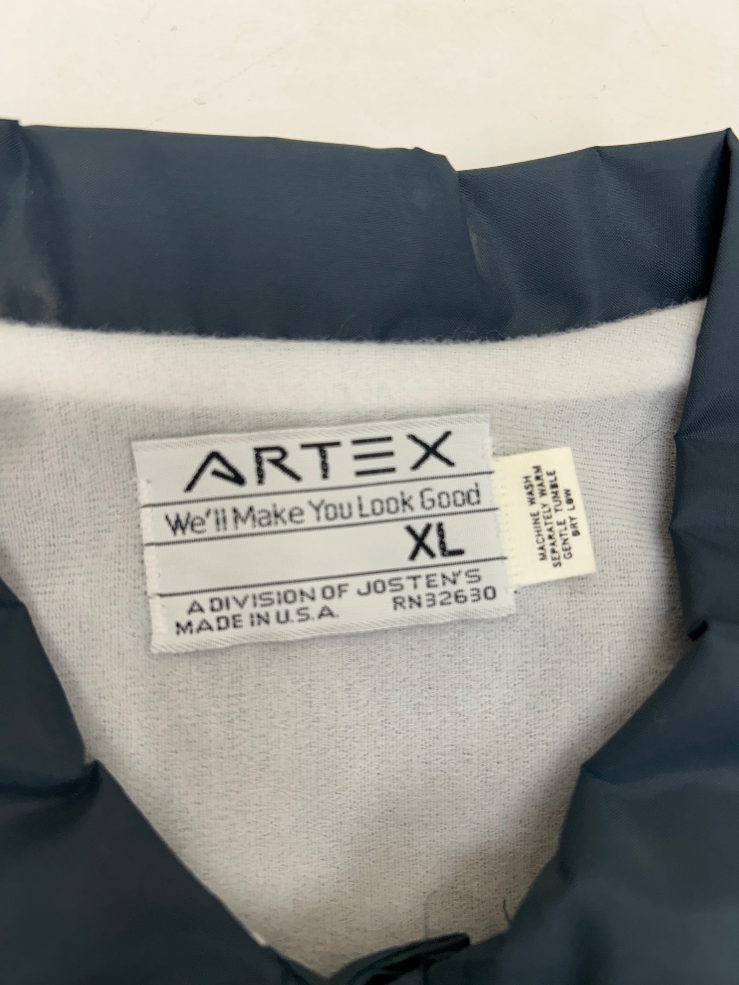 Vintage 90s New Jersey State Police Coaches Jacket Artex XL 27x31 Inches Navy