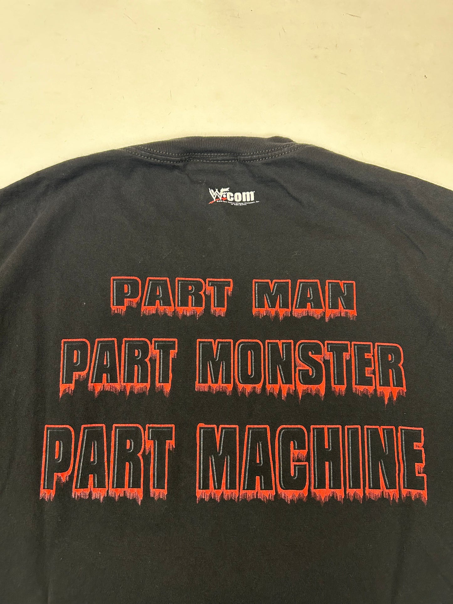 Vintage WWF Kane Part Man Part Monster Part Machine Wrestling Tee Large 21.5x29.25 Inches