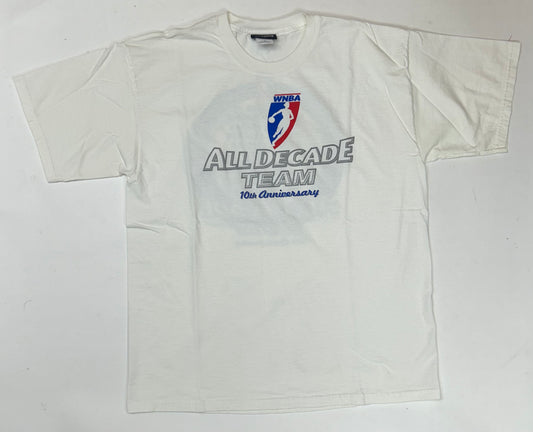 Vintage 2006 WNBA All Decade Team 10th Anniversary Roster Tee XL 23.5x30.25 Inches