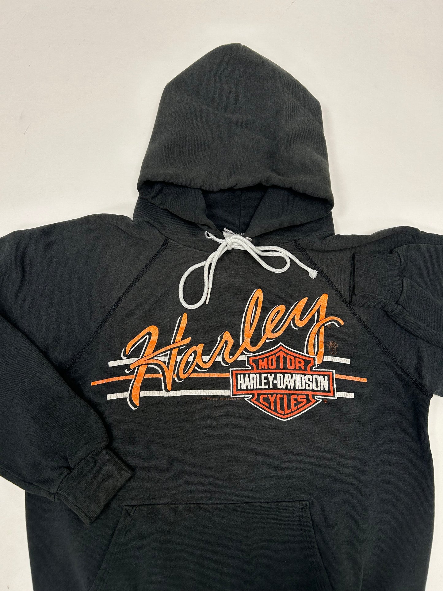 Vintage Harley Davidson Motorcycles Sandy’s Sweatshirt Eagle Biker 20x24 Inches Small Fit 1980s