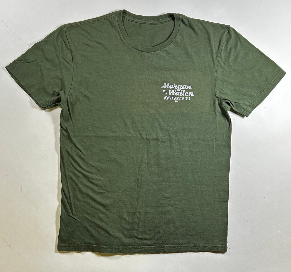Morgan Wallen "I'm The Problem" 2025 North American Tour Music Tee Medium 19.25x26.25 Inches Green