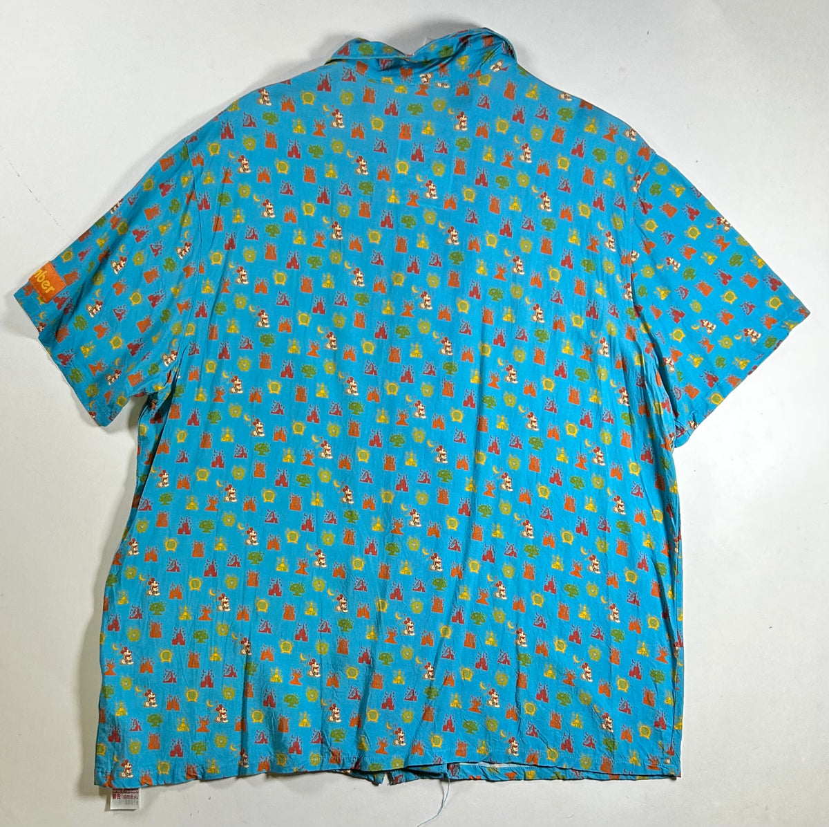 Disney Vacation Club Member Mens Resort Logo Camp Shirt Blue XL/L Fit 24.5x29.75