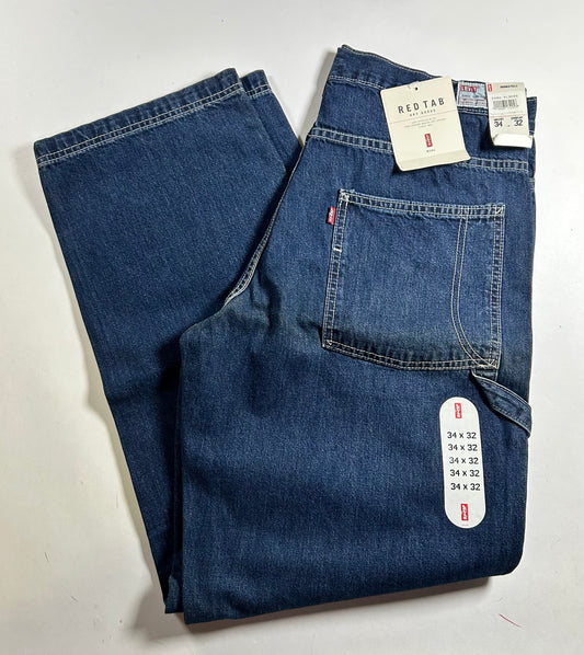 Vintage 1999 Levi’s Dry Goods Baggy Carpenter Jeans Blue 34x32 Y2K Brand New With Tag