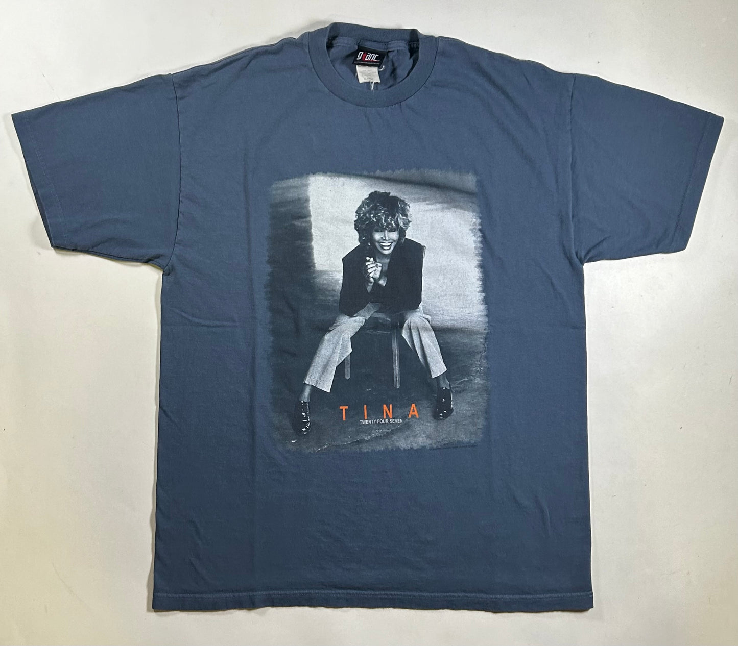 Vintage Tina Turner Twenty Four Seven 2000 Tour Concert Tee Giant Tag Size XL 23x30.75 Inches