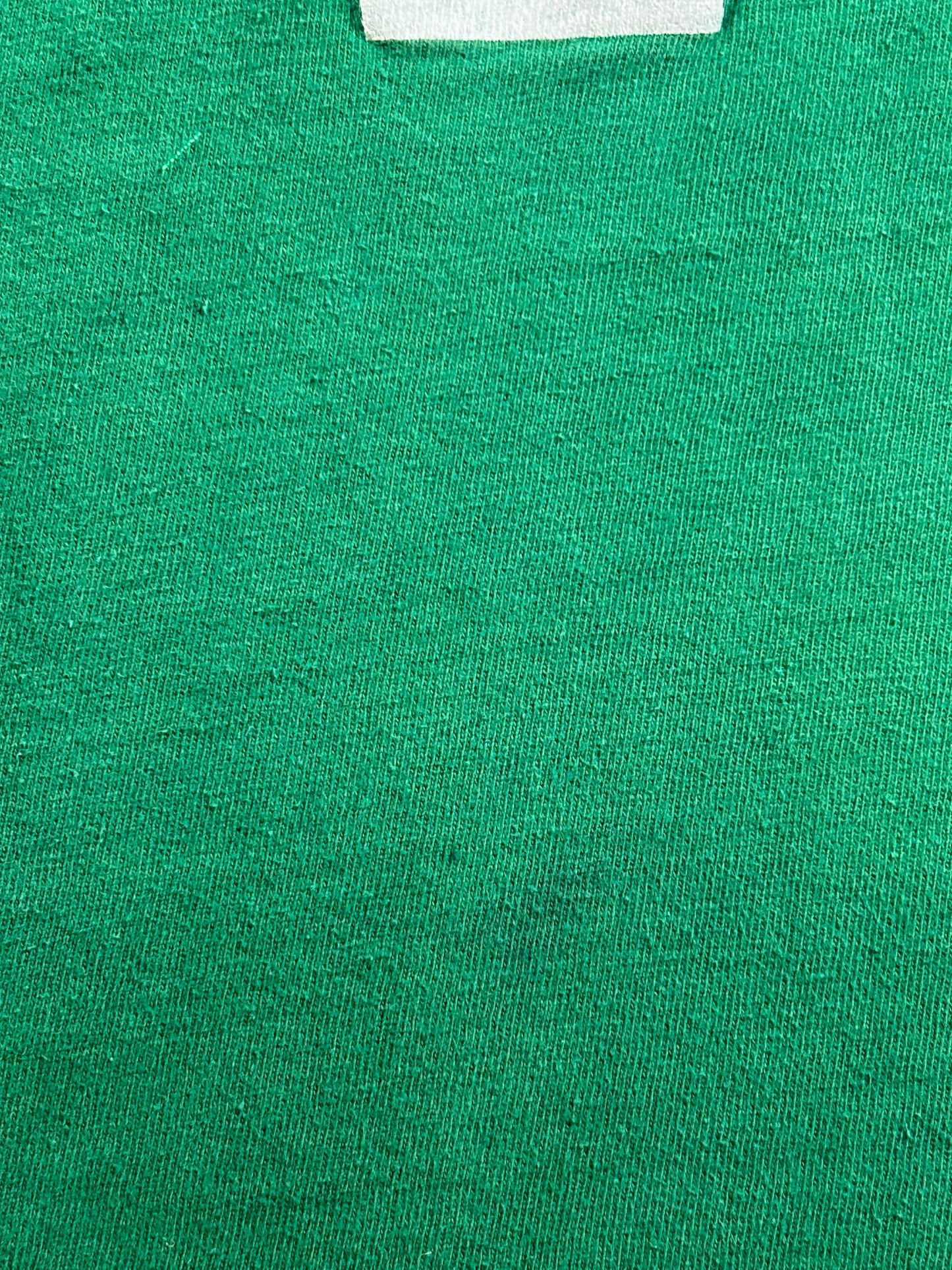 Vintage 70s Notre Dame Champion Blue Bar Green Jersey Style Tee 18.25x26 Inches Small Fit As Is