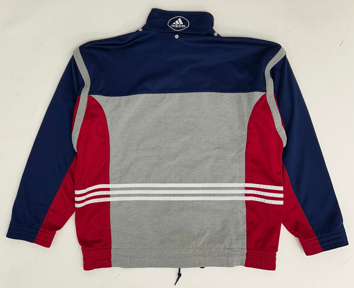 Vintage Adidas Track Jacket Zip Off Sleeves Medium 25x27.75 Inches Three Stripes