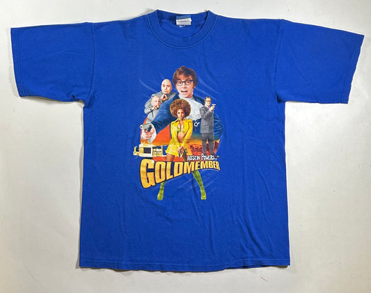 Vintage 2002 Austin Powers Goldmember Movie Promo T-Shirt Size Large 22.25x27.5 Inches Comes With DVD