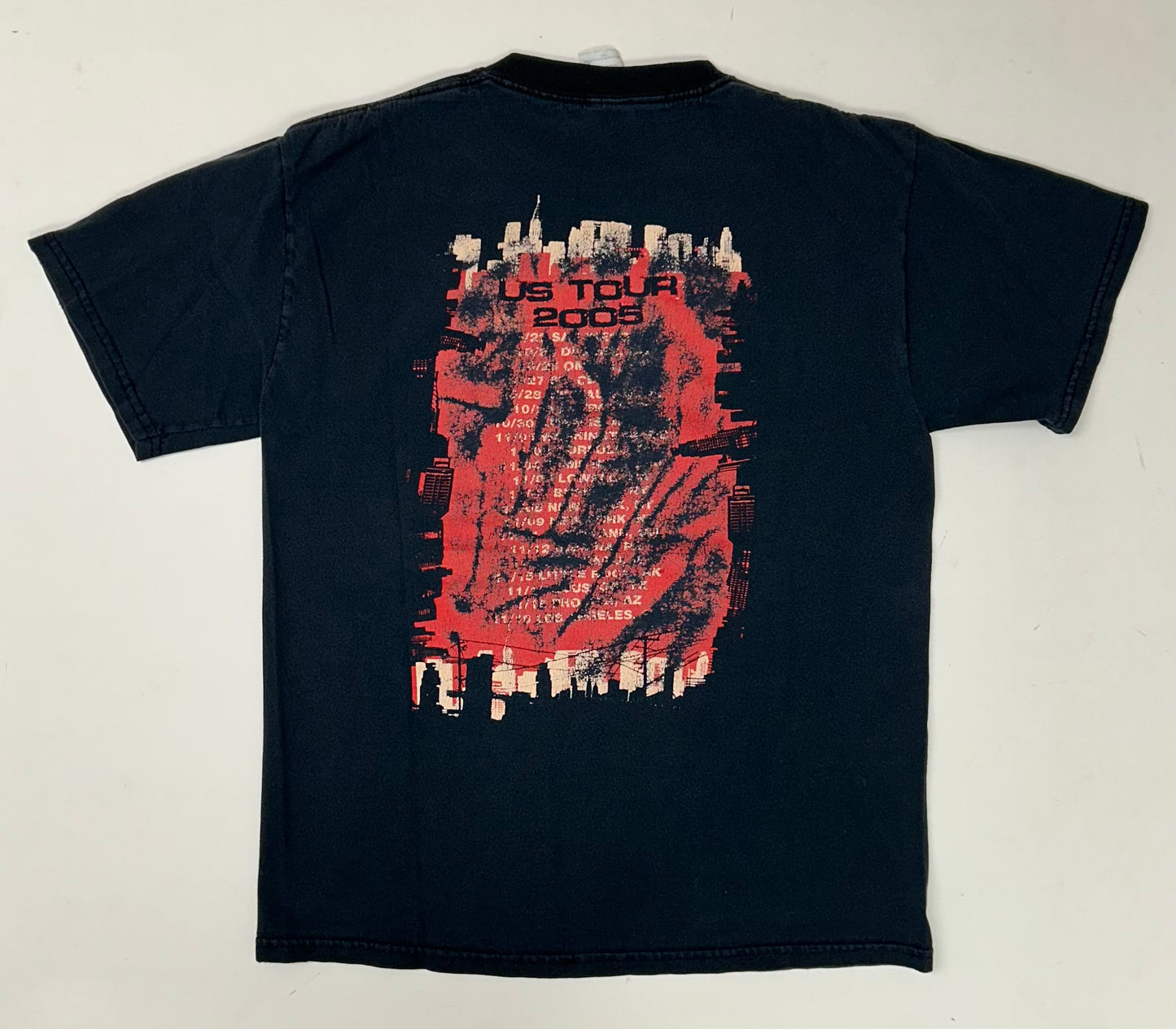 Vintage 2005 Simple Plan US Tour Music Band Tee Medium 19.25x26 Inches Faded Black