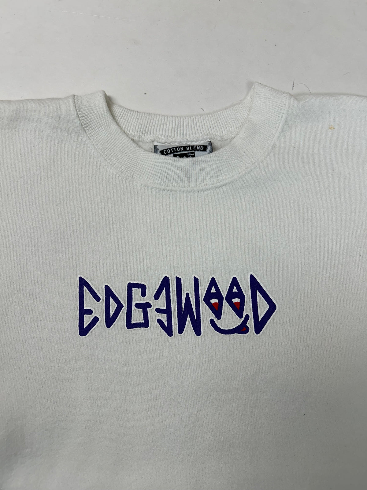 Edgewood New Jersey Deeper Than The Roots Crewneck Sweatshirts Lee Tag 50/50 Blend USA White As Is M/S Fit 21.75x25.25 Inches