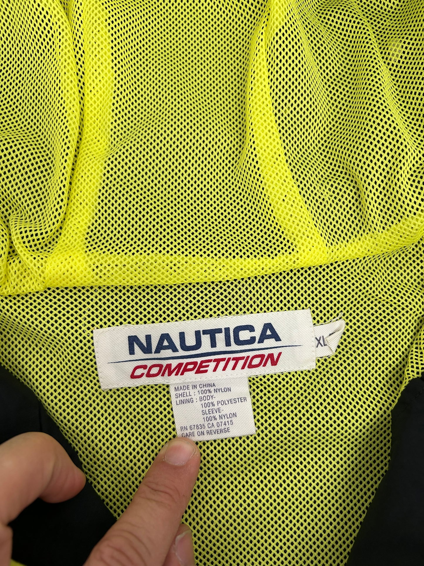 Nautica Competition Zip Up Windbreaker Jacket XL/L Fit 27.25x27.5 Inches As Is