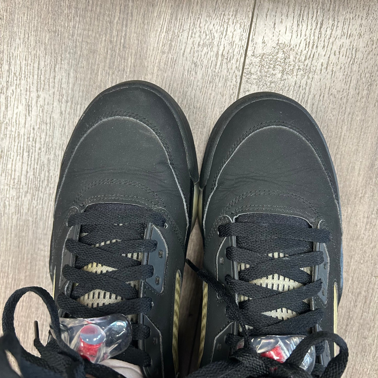 2016 Nike Air Jordan 5 Retro Black Metallic Size 9.5 Used With Box 845035 003