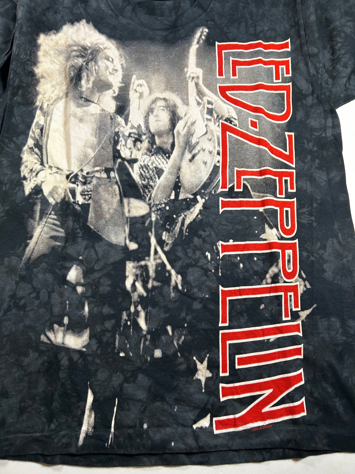 Vintage 2004 Liquid Blue Led Zeppelin Tie Dye Tee Medium 20.5x27.75 Brand New With Sticker Tag
