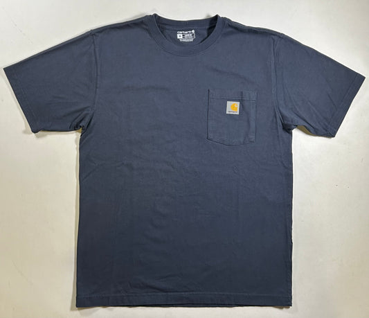 Carhartt Pocket T Shirt Mens Medium Blue Workwear Loose Fit Spring 2025 Medium/Large Fit 22.25x29.25 Inches