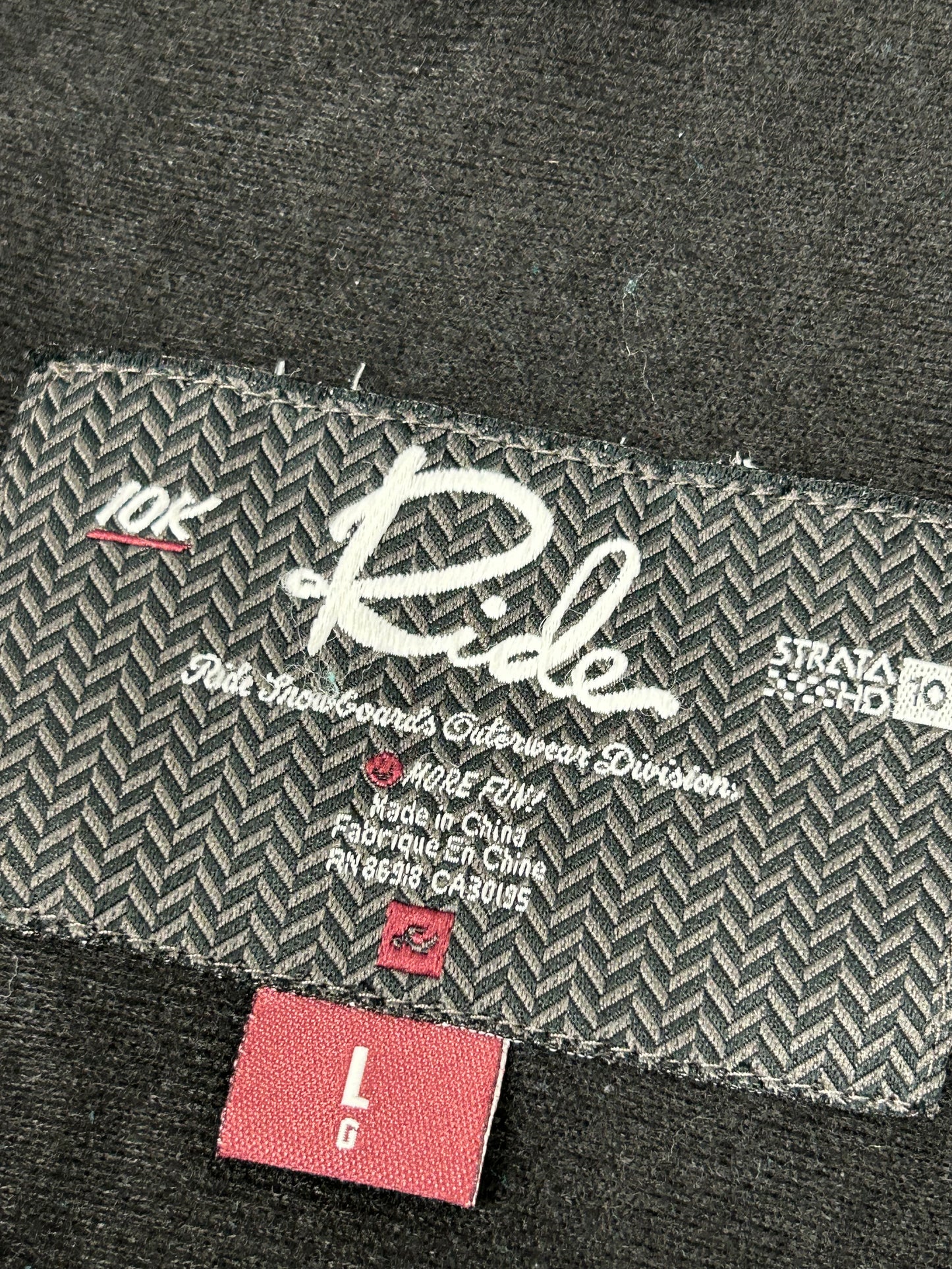 Vintage RIDE Snowboard 10k Strata HD 10 Jacket Large 23.5x30.5 Inches Ski Snowboarding