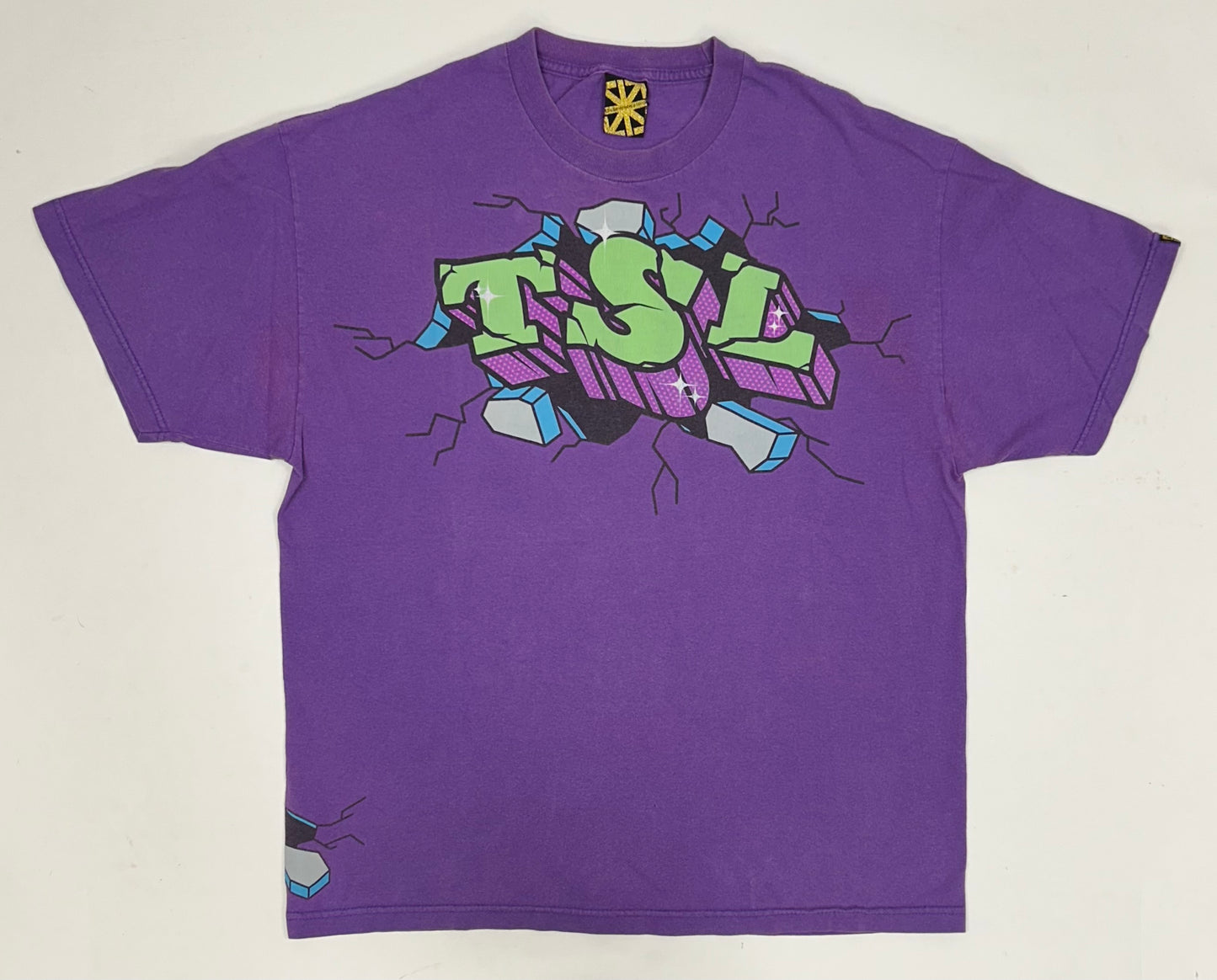 The Seventh Letter TSL Break Through Graphic Streetwear Graffiti Tee XL 24x29.5 Inches