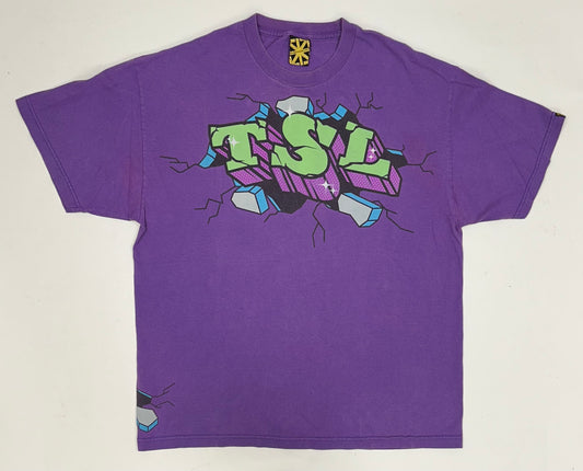 The Seventh Letter TSL Break Through Graphic Streetwear Graffiti Tee XL 24x29.5 Inches