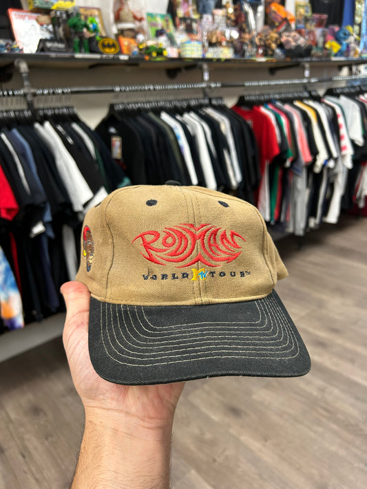 Broken Strap Vintage Dennis Rodman MTV World Tour Tattoo Logo Hat Rodman Rare Needs Repair 96