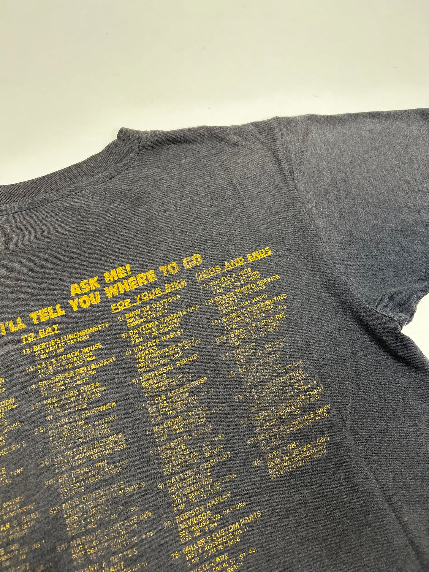 Vintage Daytona Bike Week Living Legend 1984 T-shirt Size 18.5x24.75 Inches Rare Faded