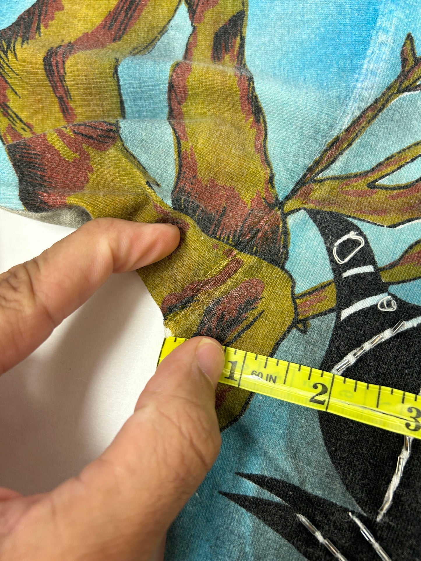 Vintage Disney JouJou Villains Cruella Maleficent Captian Hook Beaded Shirt Big 2XL For 25.5x32.75/34.75 Inches As Is Has Flaws