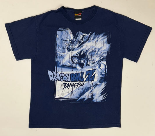 Vintage Dragon Ball Z Taiketsu Anime TV Show Tee Medium 19.5x26.25 Inches Navy
