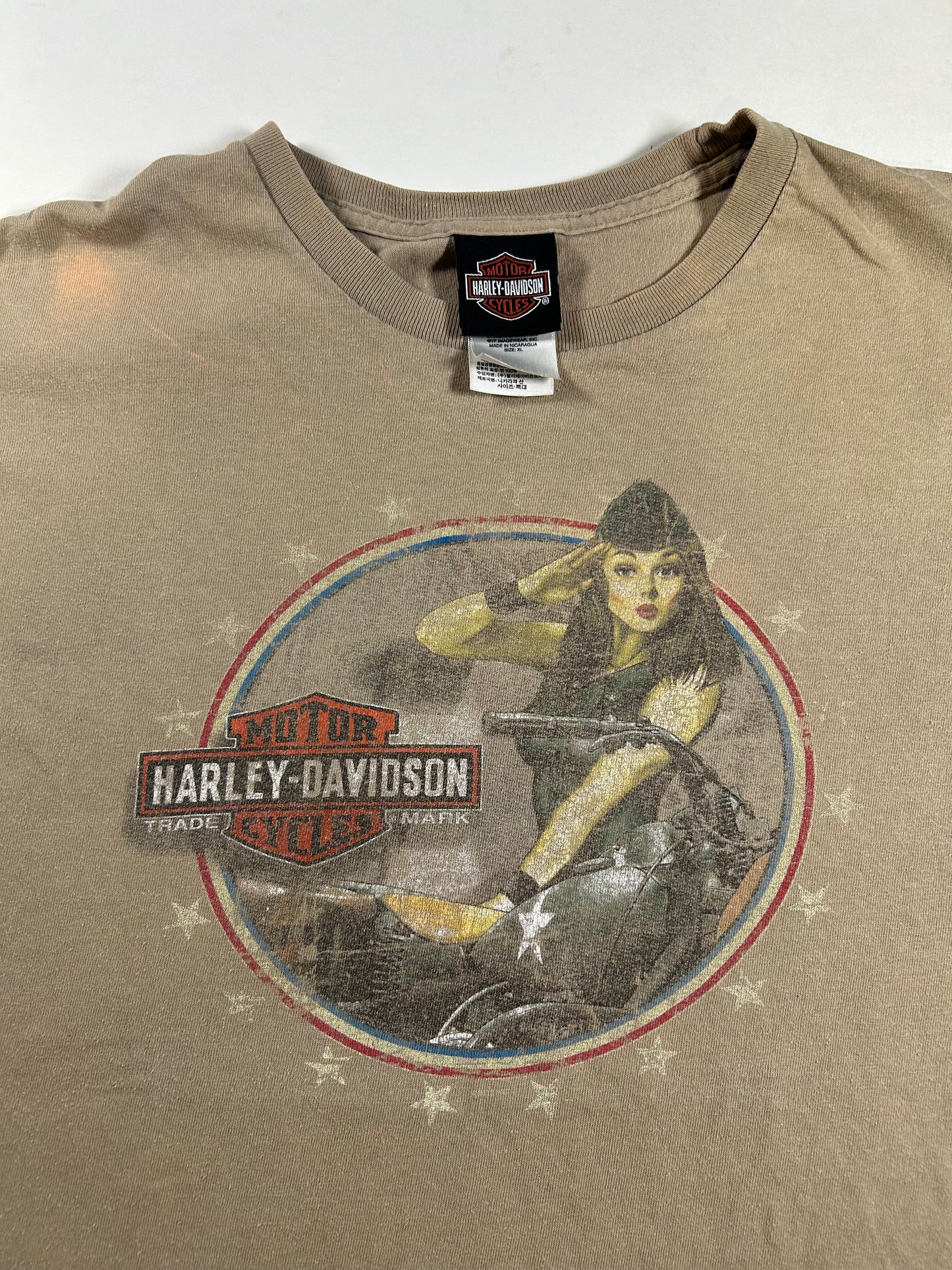 2010s Harley Davidson Motorcycles Columbus Tee As Is Worn XL 23.5x29.25 Inches