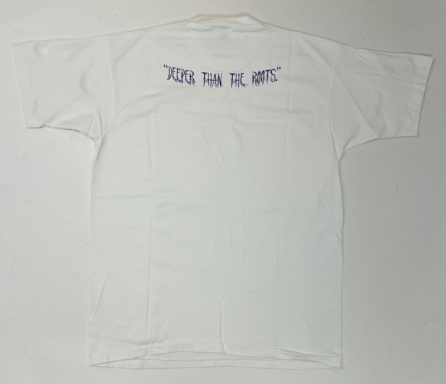 Edgewood NJ first edition “Deeper Than The Roots.” Tee XL Fruit Of The Loom USA 100% Cotton White