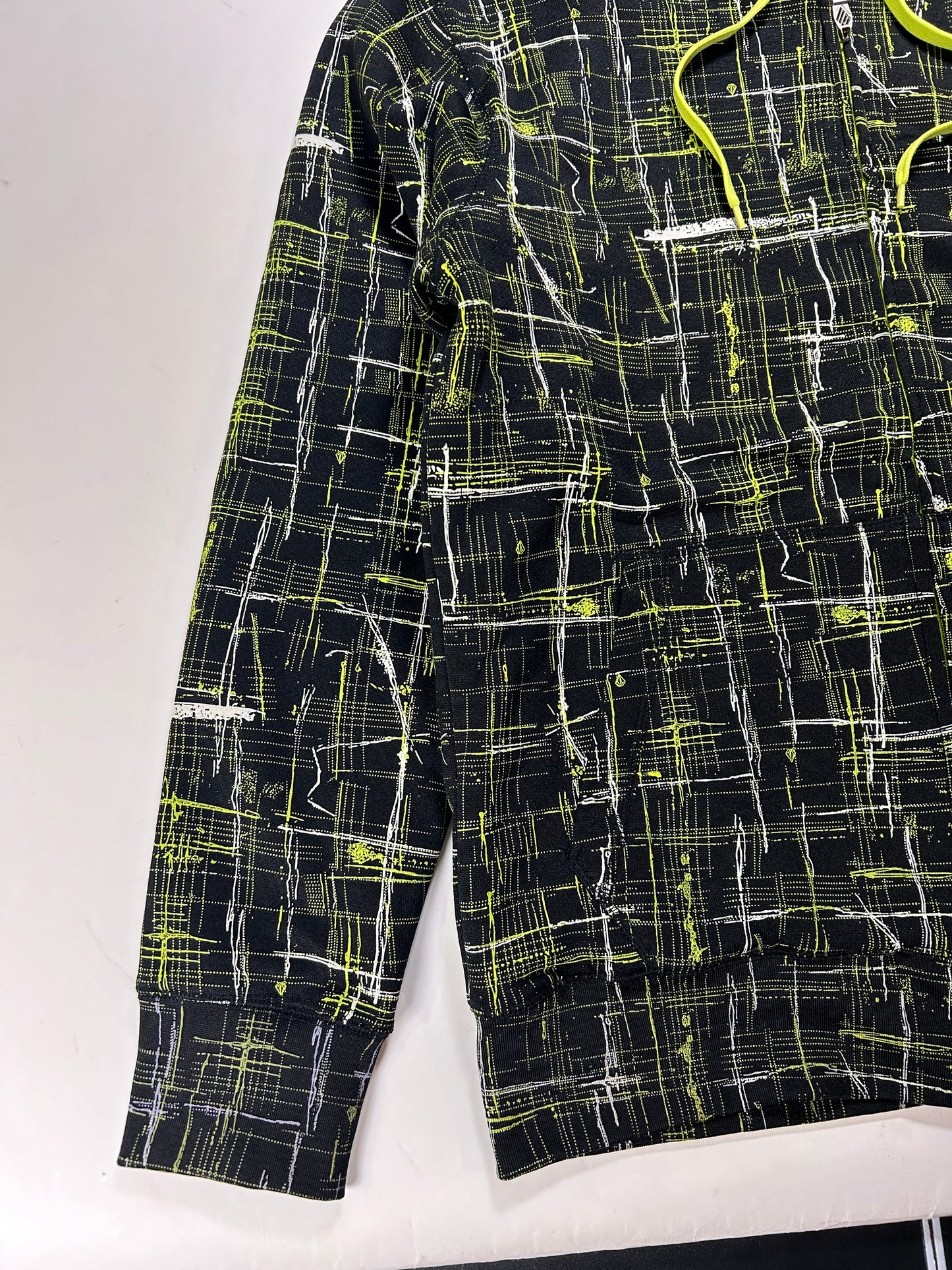 Vintage 00s Volcom Stone Fleeced Lined Zip Up Hooded Sweatshirt Large/Medium Fit 23x29.25 Inches