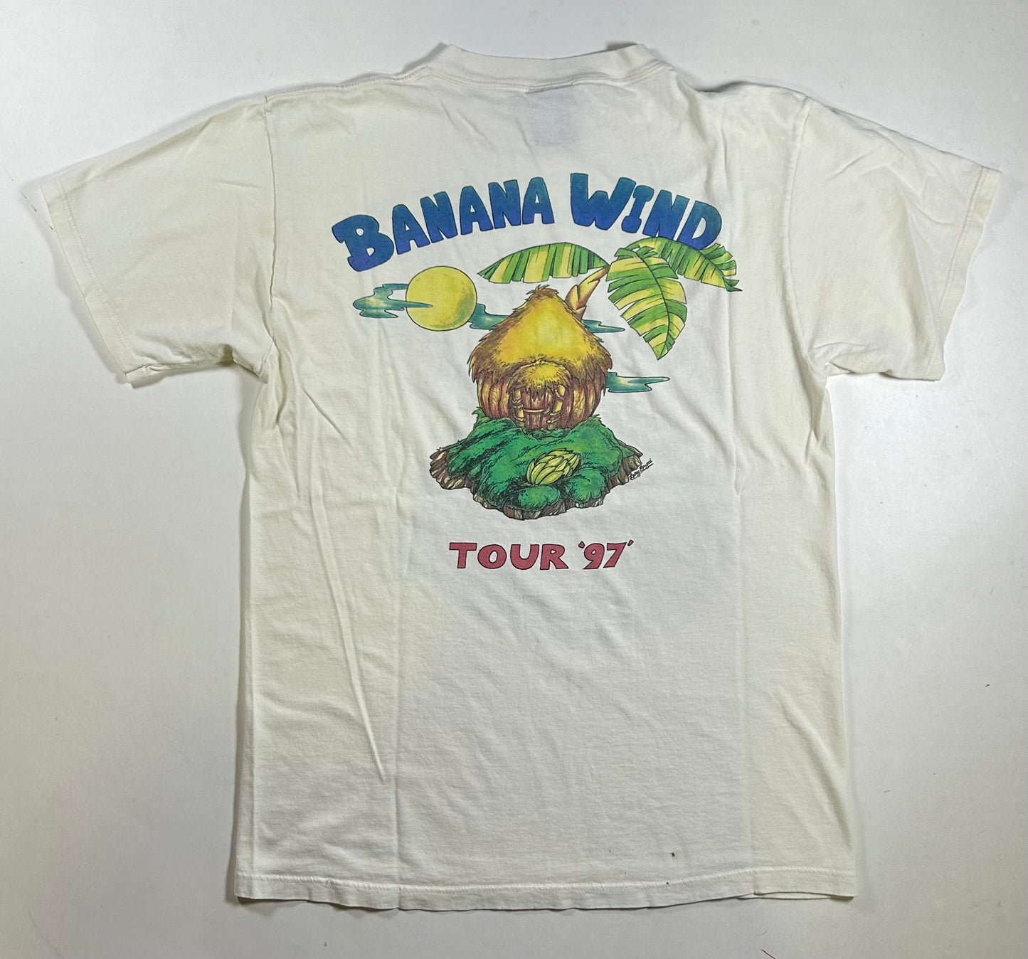 Vintage Jimmy Buffett Banana Wind Tour 1997 T-Shirt Music Giant Tag 20.75x29.5 Inches As Is Has Marks