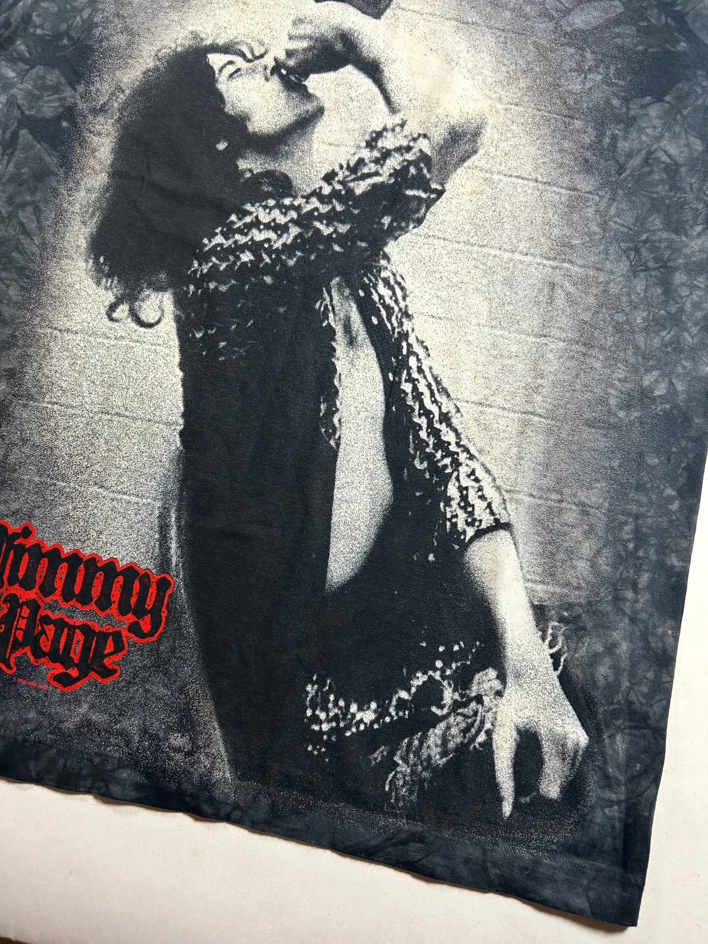 Vintage Liquid Blue Jimmy Page Drinking Led Zeppelin Music Band Tee Brand New 2000s Medium 21x29 Inches