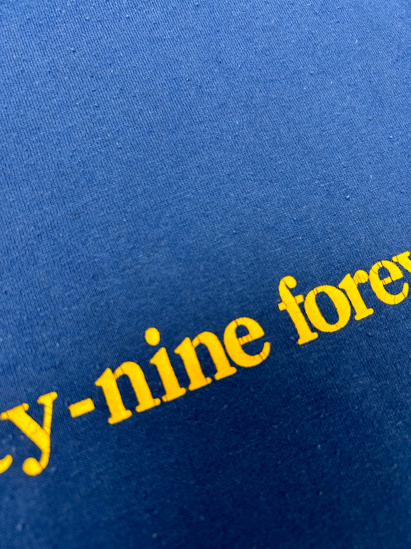 Vintage Fifty-Nine Forever. Funny Parody Birthday Turing 60 Tee Large/Medium 20.75x28.25 Inches