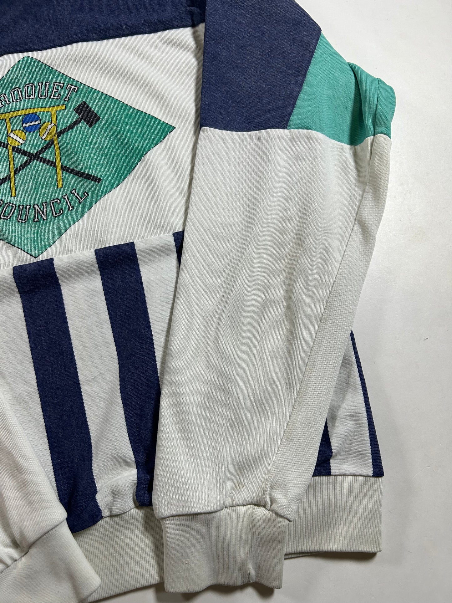 Vintage Nike Croquet Council Pullover Crewneck Sweatshirt As Is Worn Medium 22.5x25.75 Inches Rare