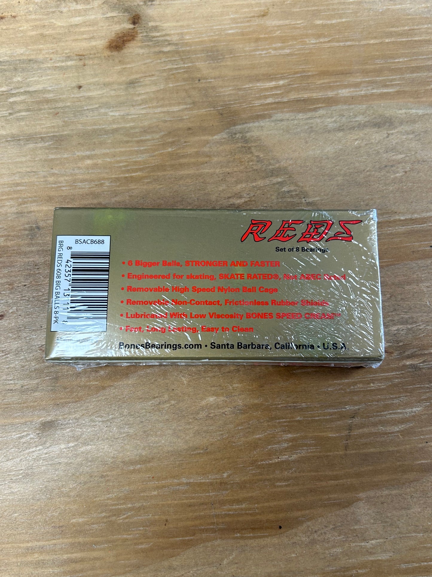 Bones Big Balls Reds Precision Skate Bearings Pack