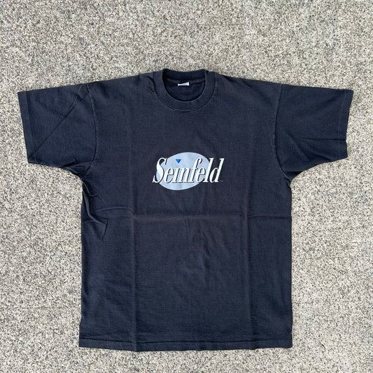 Vintage 90s Seinfeld TV Show Logo Promo Tee XL