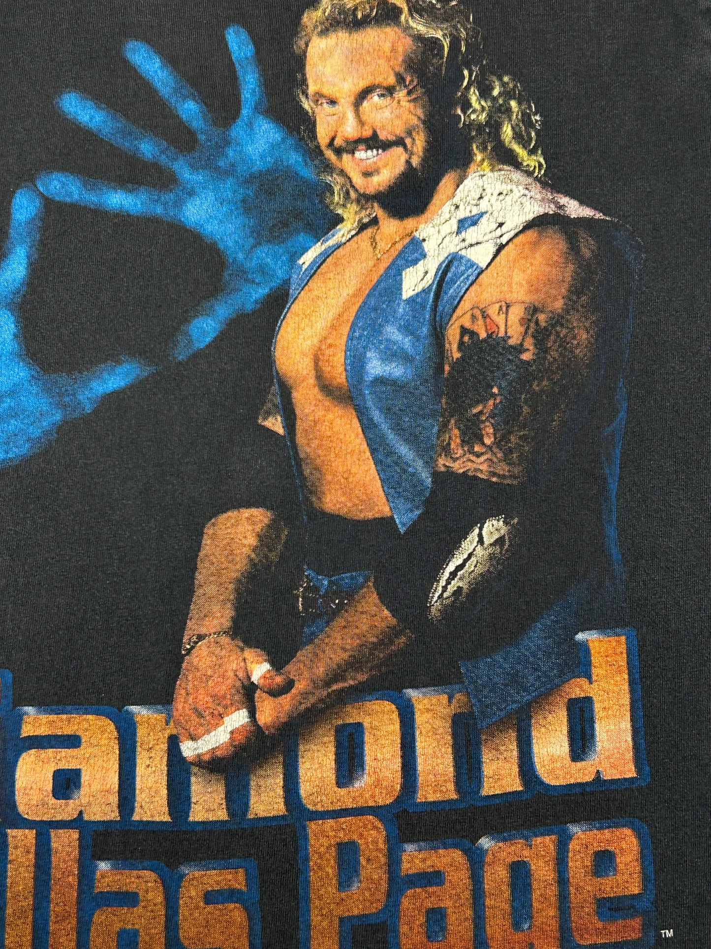 Vintage 1998 WCW DDP Diamond Dallas Page Wrestling Graphic Tee Medium 19.5x28.75 Inches