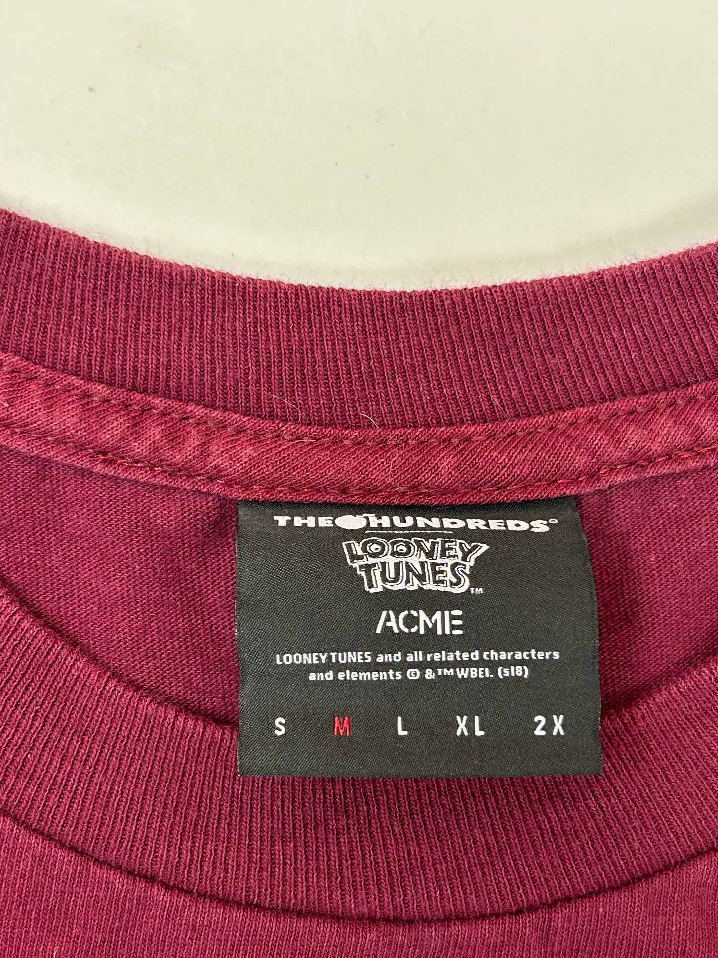 The Hundreds X Looney Tunes ACME Wile W Coyote & Roadrunner Long Sleeve Tee Medium 19.75x27.75 Inches As Is