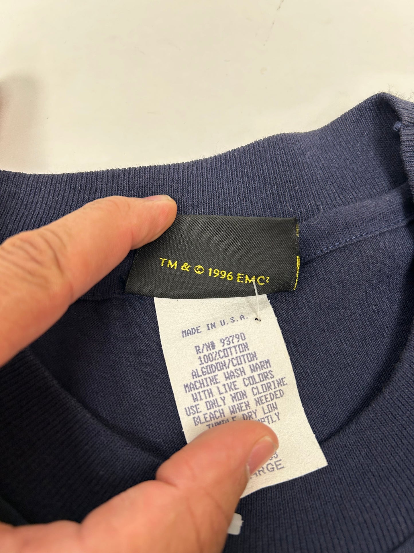 Vintage 1996 Hedcase Chucklehed Graphic EMC2 Tee Made in USA Clean Large 21.75x30.25 Inches