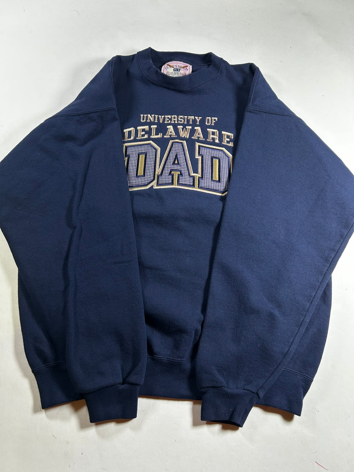 Vintage Oarsman University Of Delaware Dad College Made In USA Crewneck Sweatshirt Large 24.25x28.75 Inches