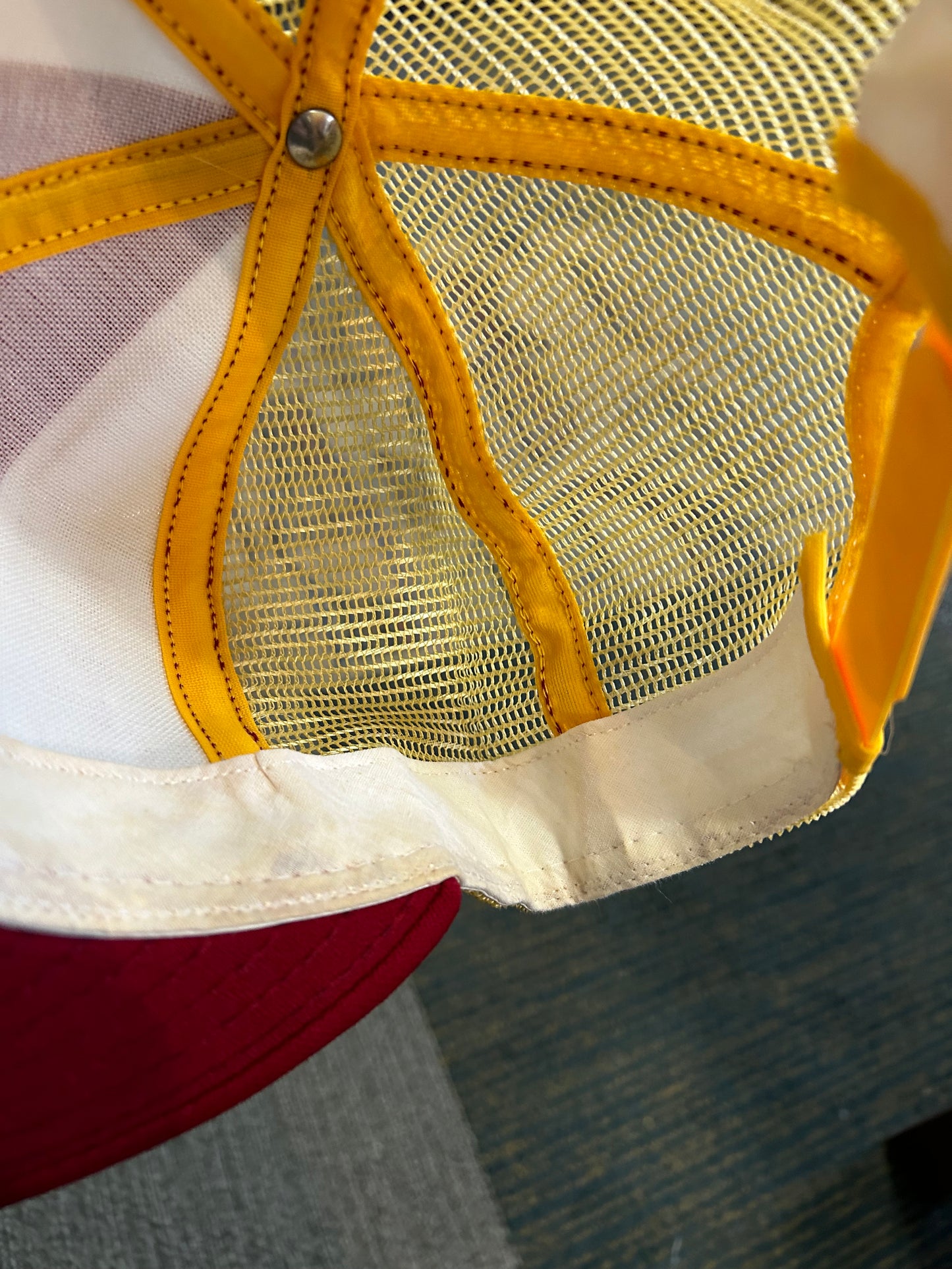 Vintage Washington Redskins NFL Team AJD Trucker SnapBack Hat USA Nylon