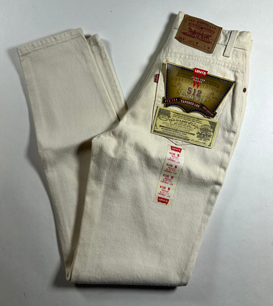 Vintage Levi’s Red Tab Medium Slim Fit Tapered Leg Size 5 1993 Brand New Jeans DS About 12.75x42.25 Inches